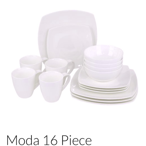 Oneida Moda Porcelain Modern 16pc Dinnerware - Picture 3 of 10
